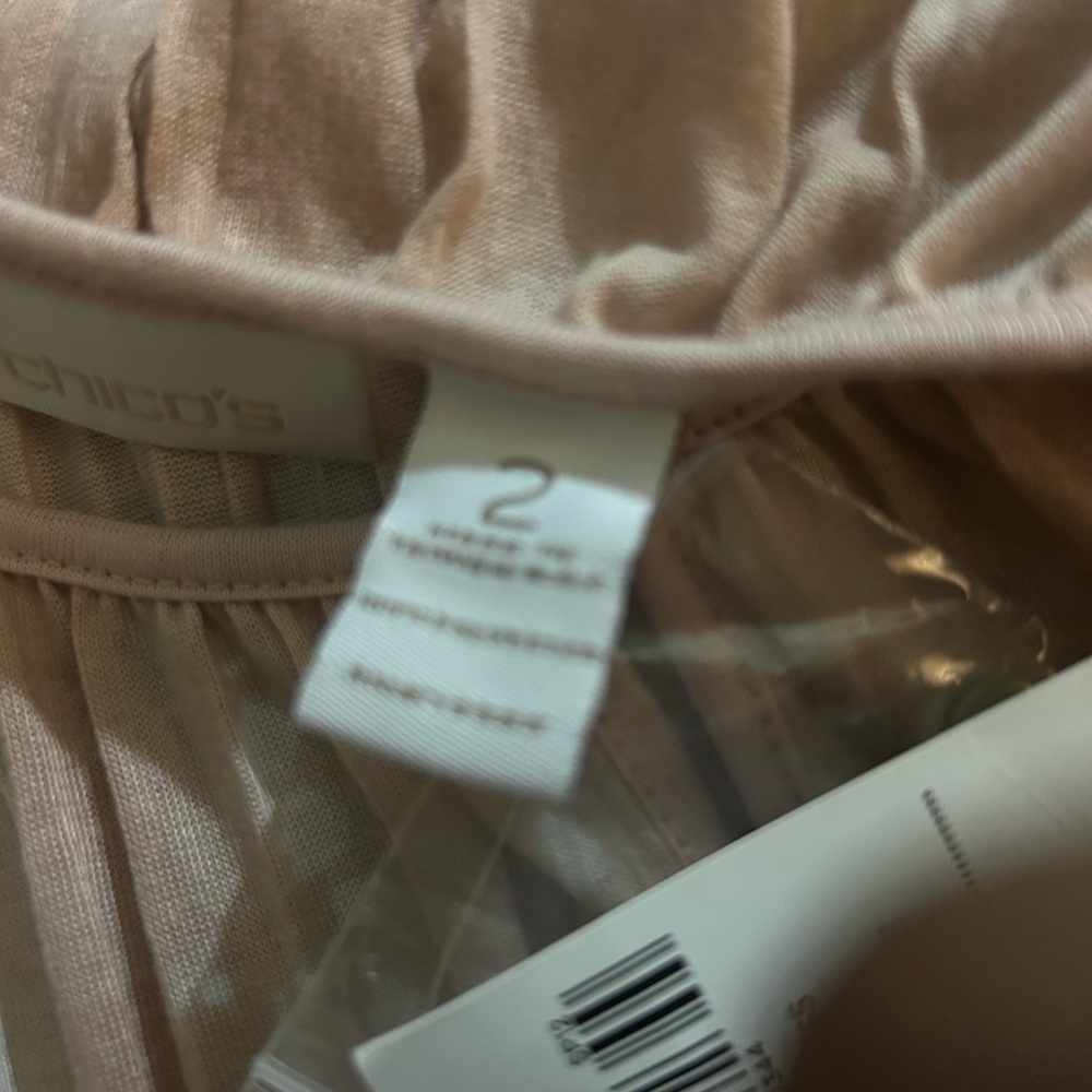 Chico's Soft Pink Gathered Blouse